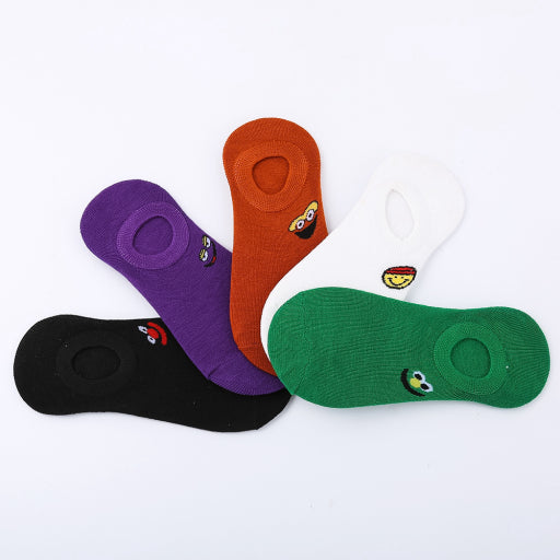 Calcetines femeninos invisibles de expresión