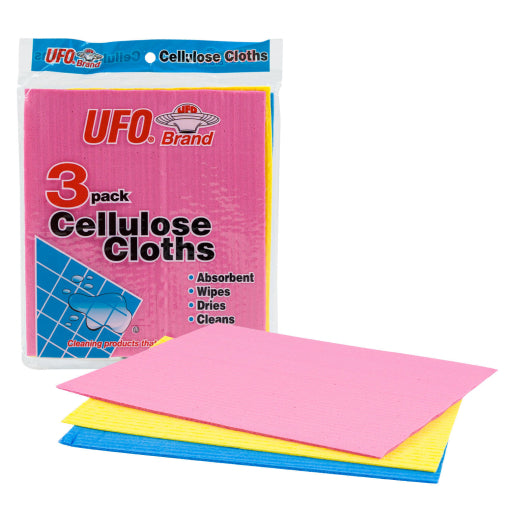 Paquete De 3 Paños De Limpieza De Celulosa Ufo