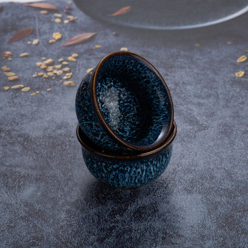 Taza cepillada azul