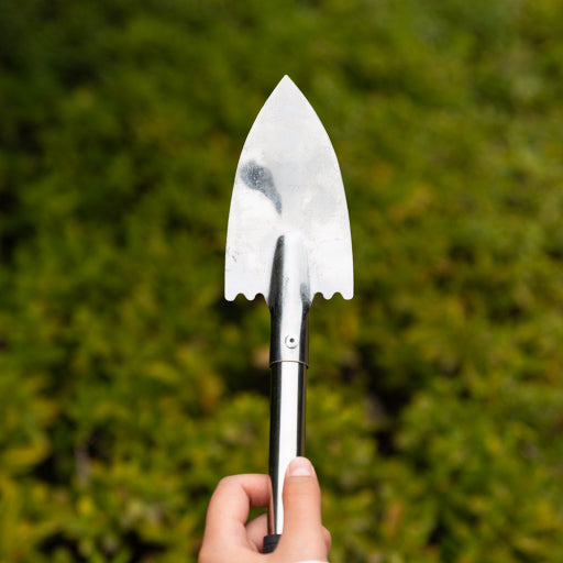Pala para flores de jardinería de acero inoxidable