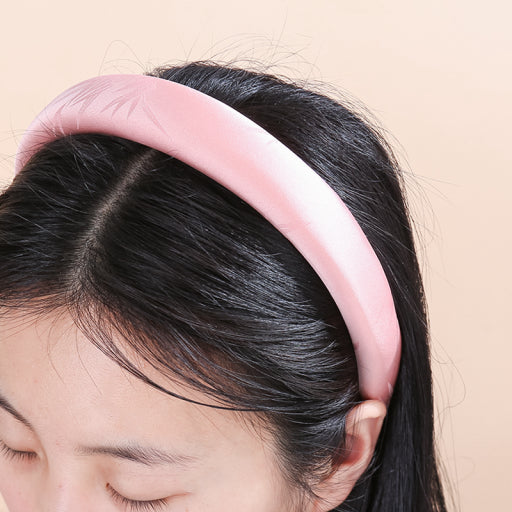 Diadema de tejido de esponja de color liso