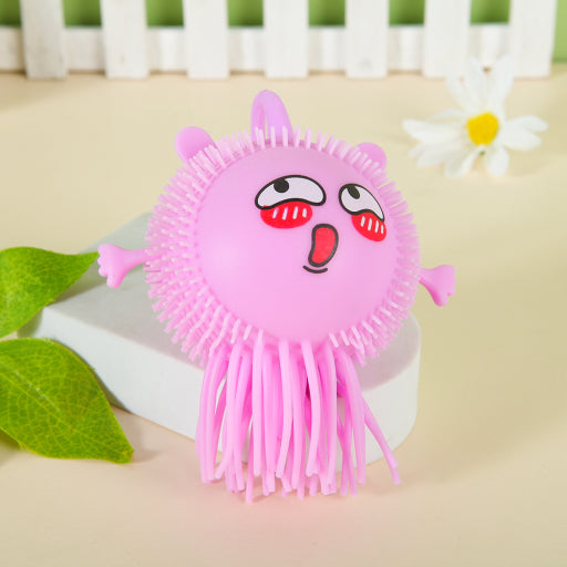 Bola de pelo brillante de pulpo bebé