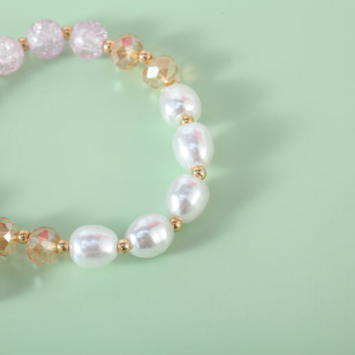 Pulsera AB con cuentas de perlas