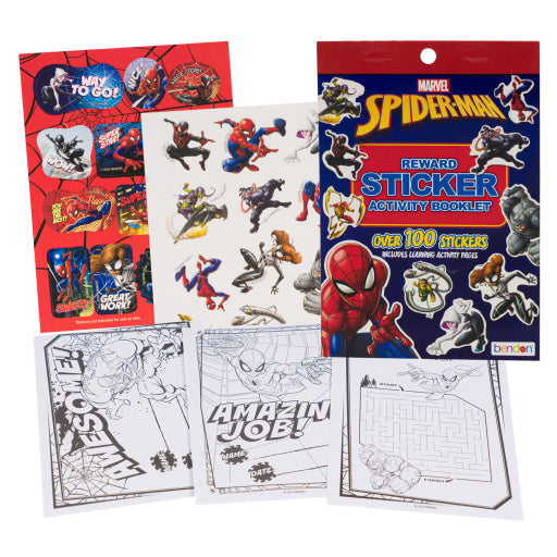 Folleto De Pegatinas De Recompensa De Spiderman De 100 Piezas