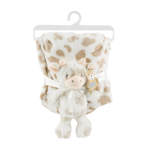 Manta De Felpa Para Bebé Little Mimos Con Vaca De Juguete