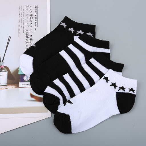 Calcetines náuticos femeninos con bloques de color