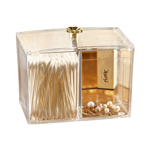 Caja de almacenamiento de algodón cosmético con hisopo de algodón serie Clover