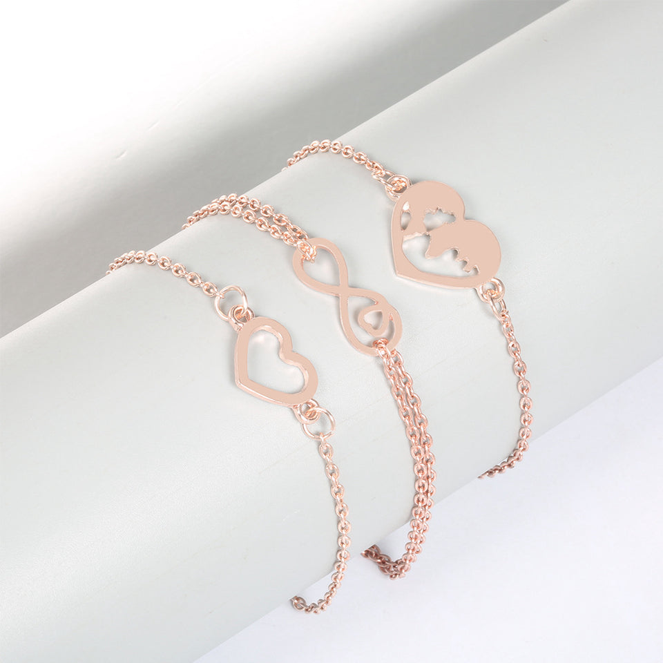 Set de 3 pulseras de infito