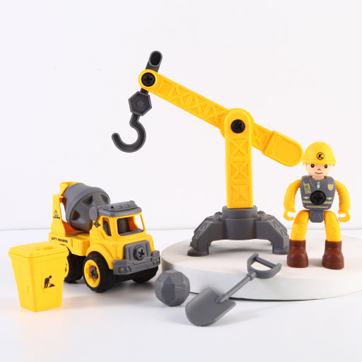 Paquete de vehículos de ingeniería de montaje y desmontaje de bricolaje.