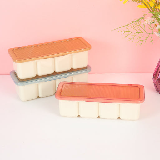 Caja de condimentos de cuatro compartimentos