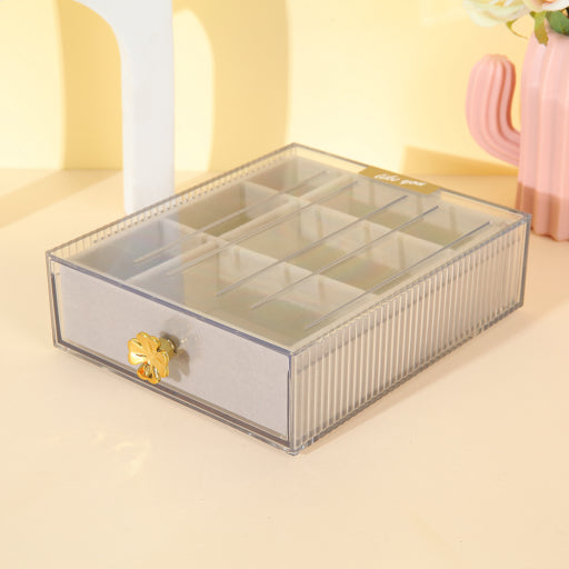 Caja de almacenamiento con cajón ancho serie Clover (con caja de franela)