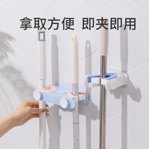 Soporte de pared para escobas