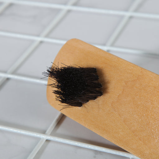 Cepillo para lustrar zapatos de doble cara de madera de loto