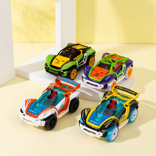Coche deportivo de potencia de retorno de montaje de aleación DIY