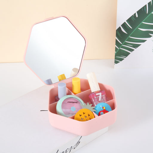 Espejo de escritorio plegable con forma de diamante