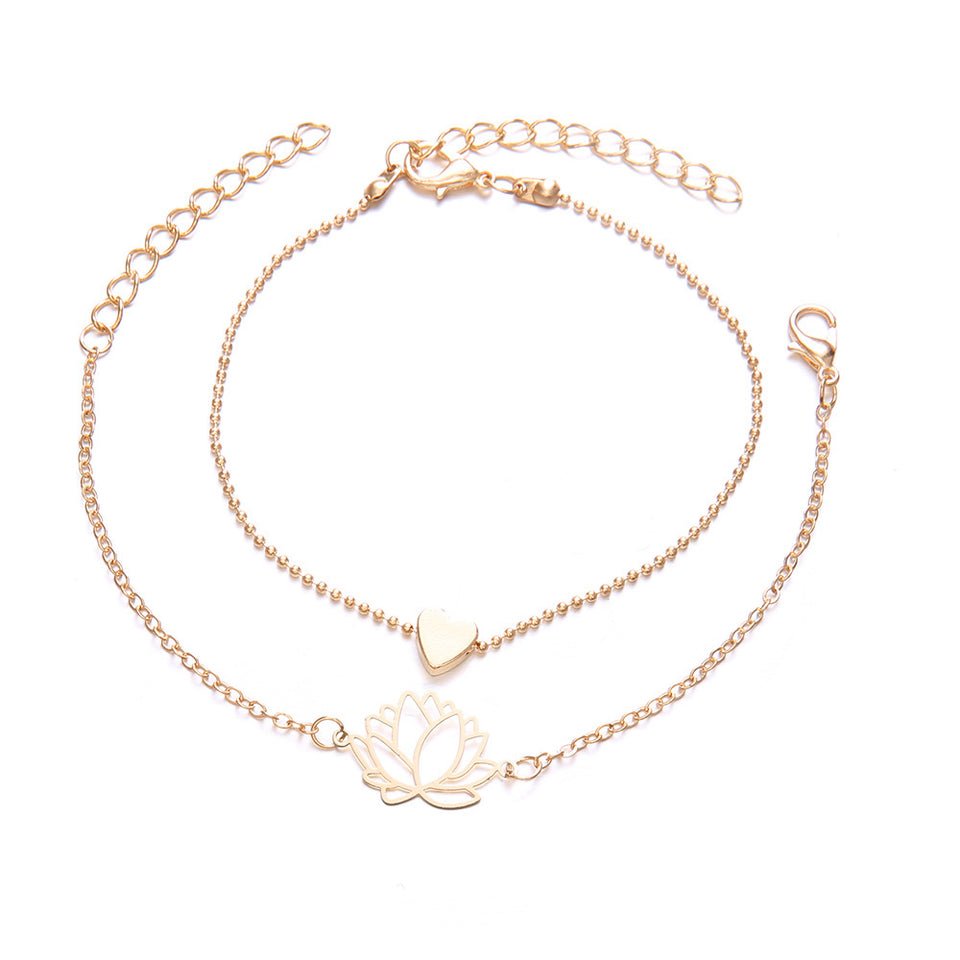 Pulsera de suculenta y corazón