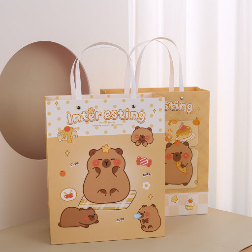 Bolsa de regalo de flores estilo pintura al óleo (grande)