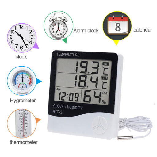 Reloj con medidor de temperatura