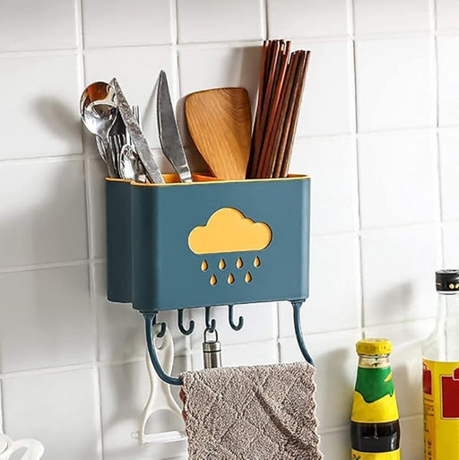 Escurridor de cubiertos con ganchos para pared