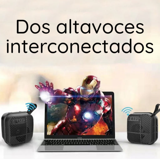 Audio ZQS2203, ABS negro, azul y rojo