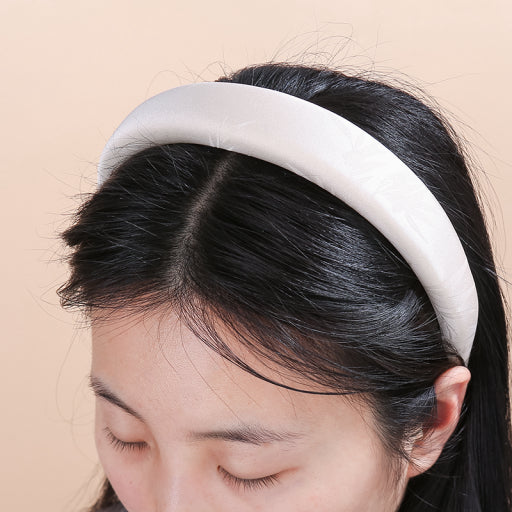 Diadema de tejido de esponja de color liso