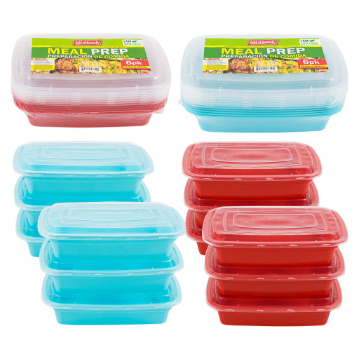 Contenedor De Comida Rectangular De 6 Piezas