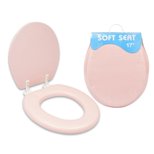 Asiento De Inodoro Suave De Plástico Rosa