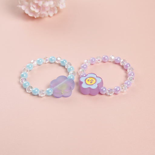 Pulsera de acrílico de flor sonriente