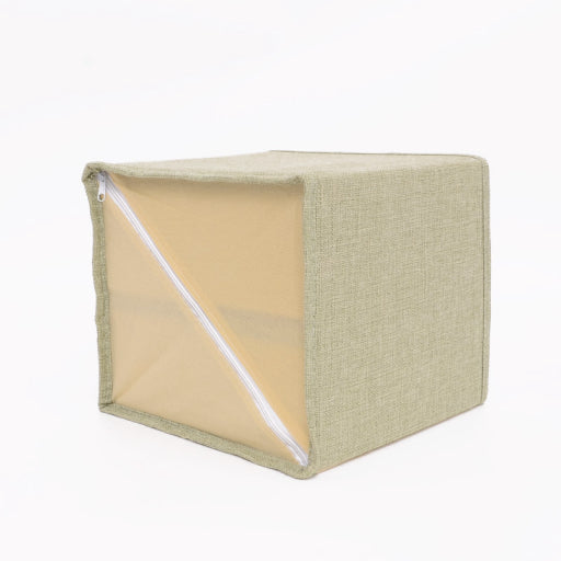 Caja de almacenamiento doble con mango de madera (café)