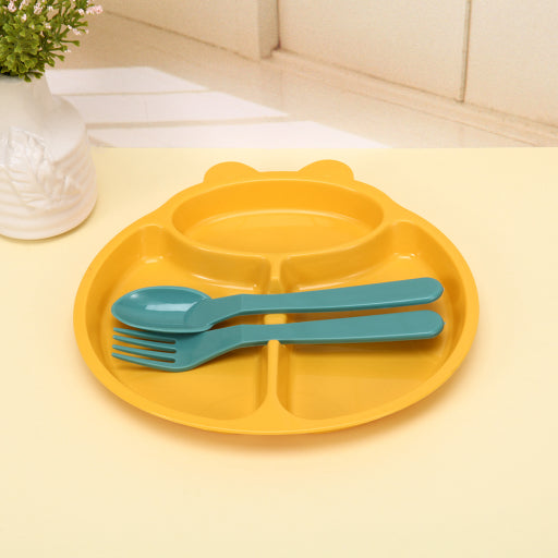 Plato de cena para niños con orejas pequeñas de dibujos animados (incluida la vajilla)