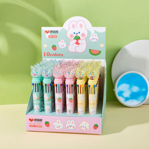 Bolígrafo De Diez Colores Fashion Fruit Cat