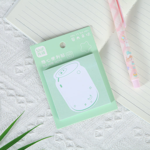 Nota adhesiva con letras de verano