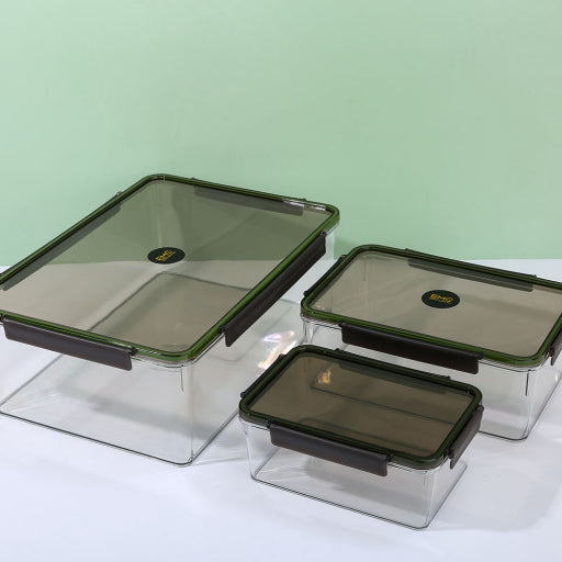 Caja de conservación sellada rectangular transparente (3500ML)