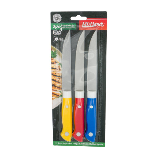 Juego De Cuchillos Para Carne De Acero Inoxidable De 3 Piezas: 9 "