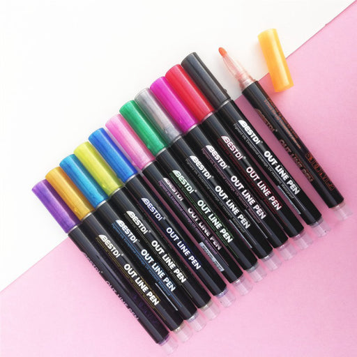 Set de plumones metálicos (12 piezas)