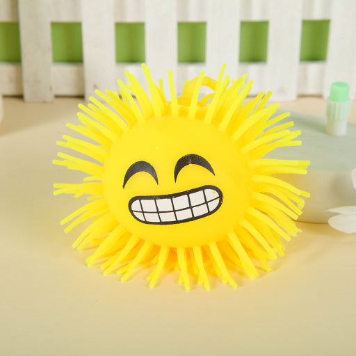 Linda bola de pelo emoji brillante