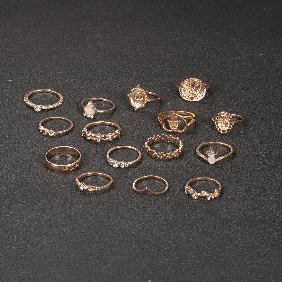 Set de anillos con símbolos