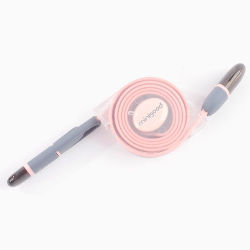 Cable de datos elástico 2 en 1 2.1A blanco