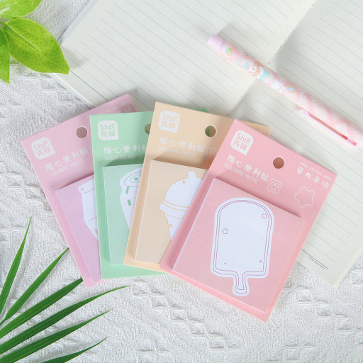 Nota adhesiva con letras de verano