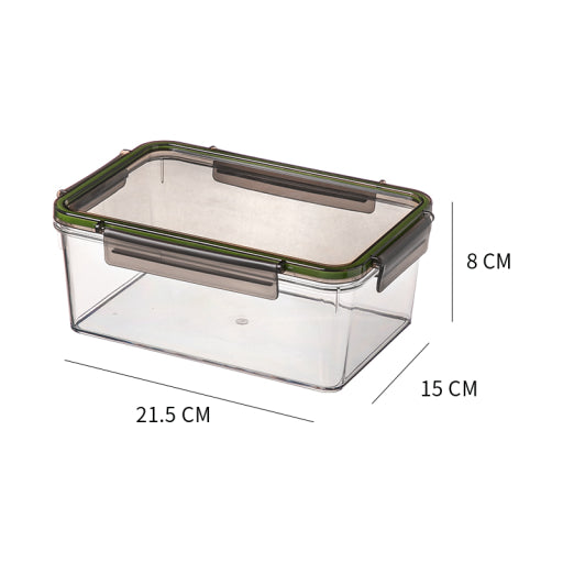 Caja de conservación sellada rectangular transparente n.º 8 (1250 ML)