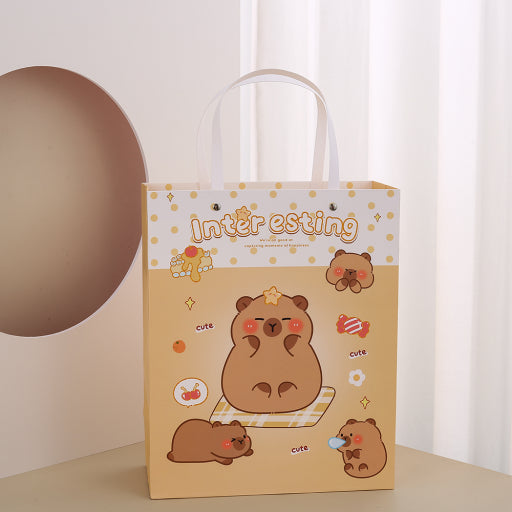 Bolsa de regalo de flores estilo pintura al óleo (grande)