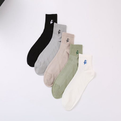 Calcetines de hombre de malla con bordado de estrellas