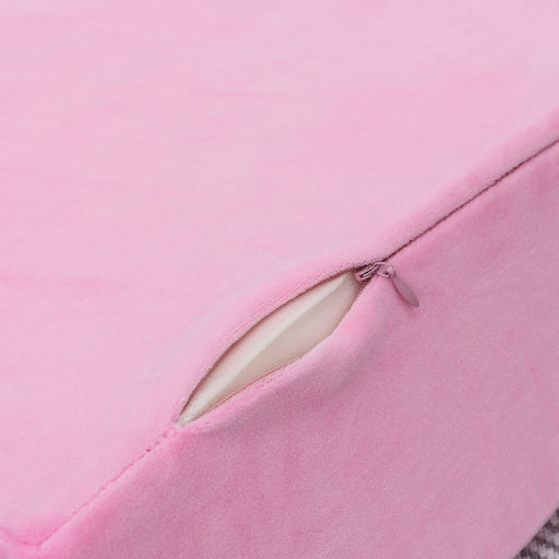 Almohada de cintura de conejo rosa