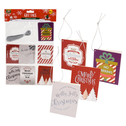 Etiquetas De Regalo, 50 Piezas Con Cuerda 7Ast D