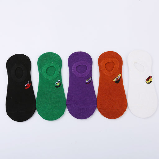 Calcetines femeninos invisibles de expresión