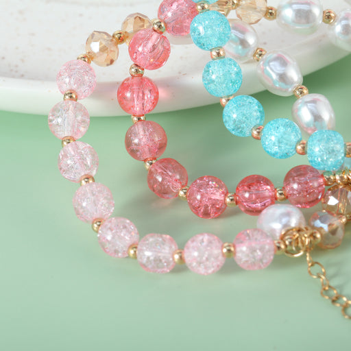 Pulsera AB con cuentas de perlas