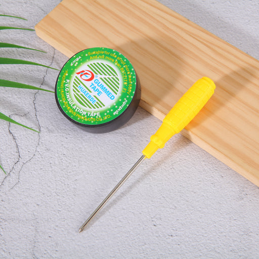 Juego de destonilladores y cinta aislantes.