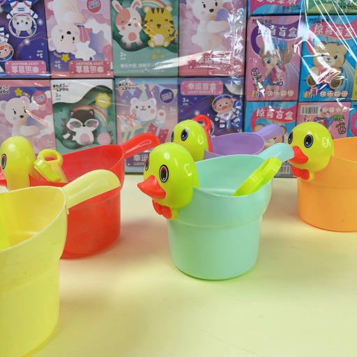 Cubo de arena infantil con forma de pato