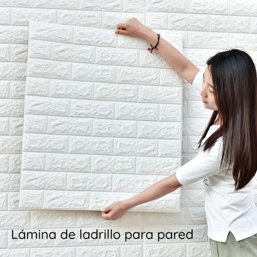 Lámina de ladrillo para pared