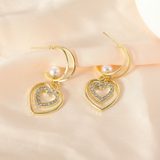 Pendientes de perlas de amor (1 par)